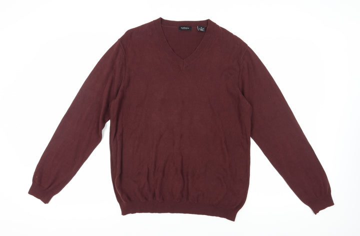 Van Heusen Red V-Neck Pullover Jumper M
