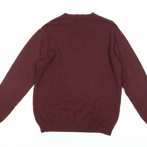 Van Heusen Red V-Neck Pullover Jumper M