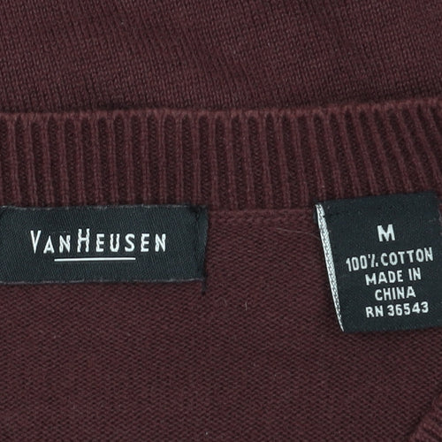 Van Heusen Red V-Neck Pullover Jumper M