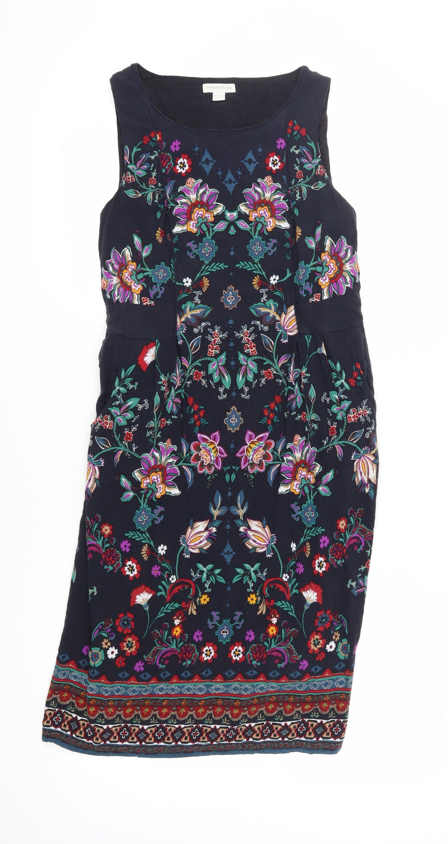 Monsoon Women’s Floral Shift Dress, Multicoloured, Size 12