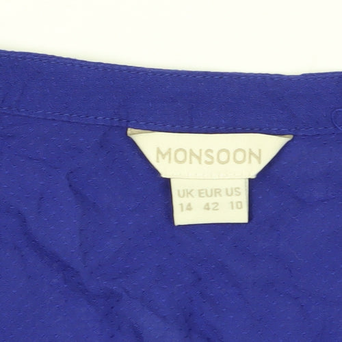 Monsoon Women's Blue Tunic Blouse Size 14