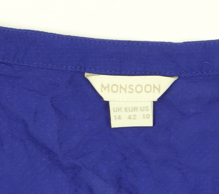 Monsoon Women's Blue Tunic Blouse Size 14