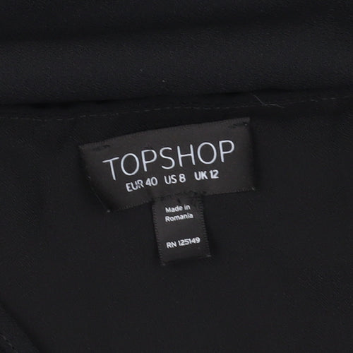 Topshop Women's Black Slip Dress Size 12