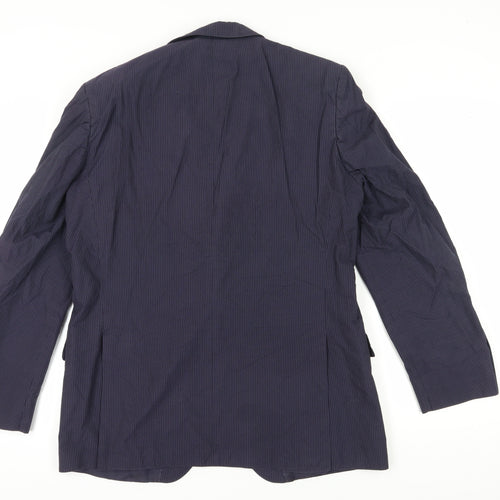 Tommy Hilfiger Men's Blue Striped Blazer UK Size 42