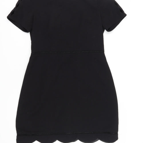Oasis Black Women's Short Shift Dress UK 14