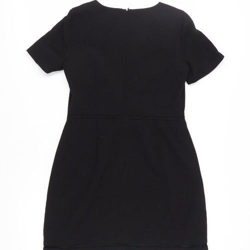 Oasis Black Women's Short Shift Dress UK 14