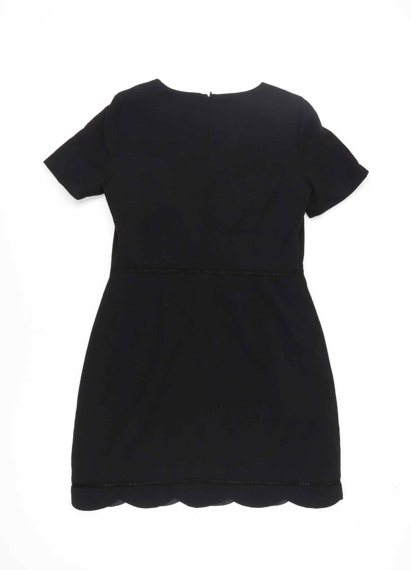 Oasis Black Women's Short Shift Dress UK 14
