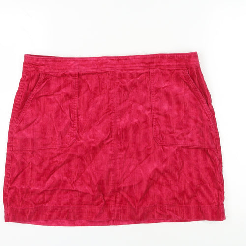 Marks and Spencer Women's Pink Corduroy Skirt Size 18