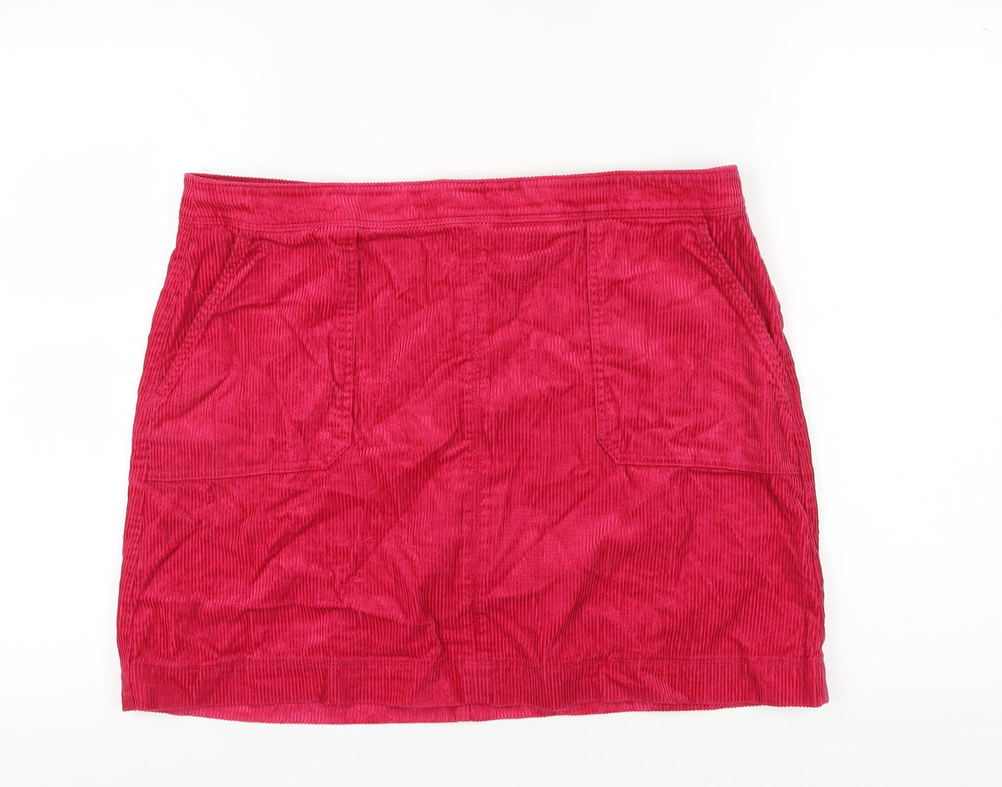Marks and Spencer Women's Pink Corduroy Skirt Size 18