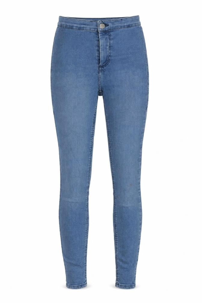 Front view of Topshop Women's Blue Skinny Jeans, size 8