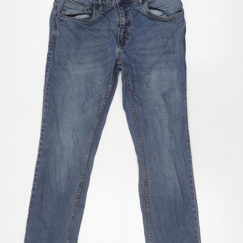 WES Women's Blue Relaxed Fit Denim Jeans