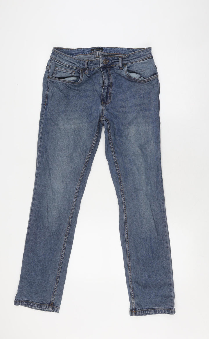WES Women's Blue Relaxed Fit Denim Jeans