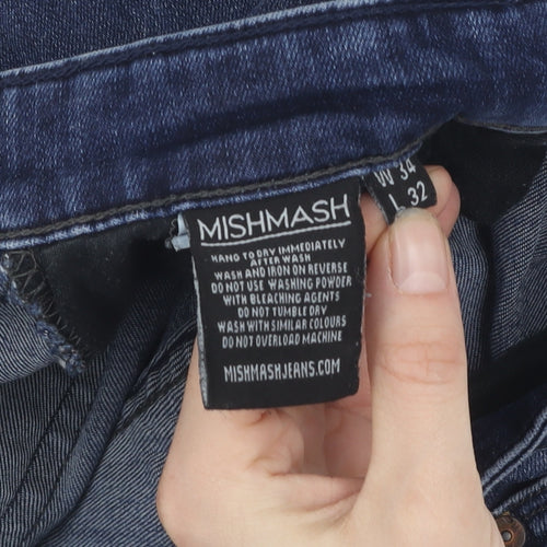 Mishmash Women's Blue Tapered Jeans Size 32