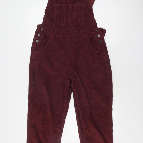 Fat Face Women Red Corduroy Overalls UK 14 Regular