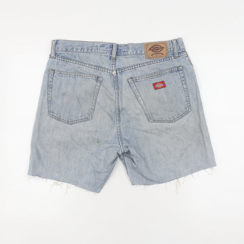 Dickies Unisex Blue Cut-Off Denim Shorts Size 33