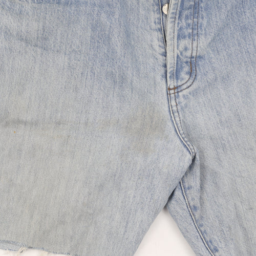 Dickies Unisex Blue Cut-Off Denim Shorts Size 33