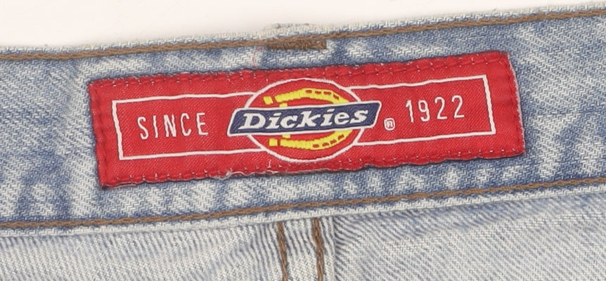 Dickies Unisex Blue Cut-Off Denim Shorts Size 33