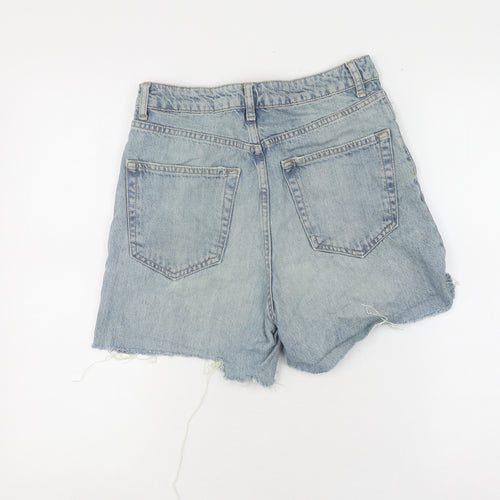 Topshop Women's Blue Denim Cut-Off Shorts Size 10
