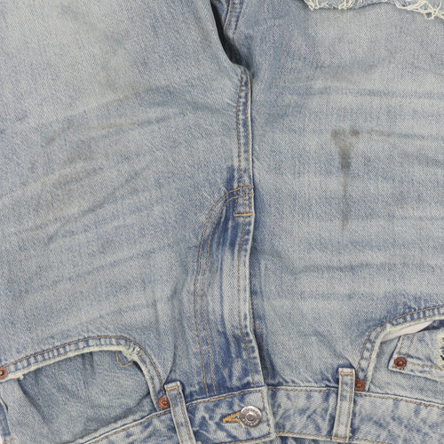 Topshop Women's Blue Denim Cut-Off Shorts Size 10