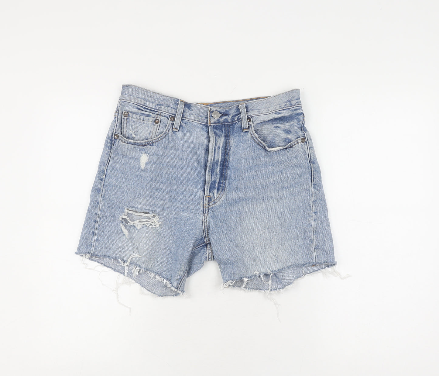 Levi's Women's Blue Cut-Off Denim Shorts - Size 4