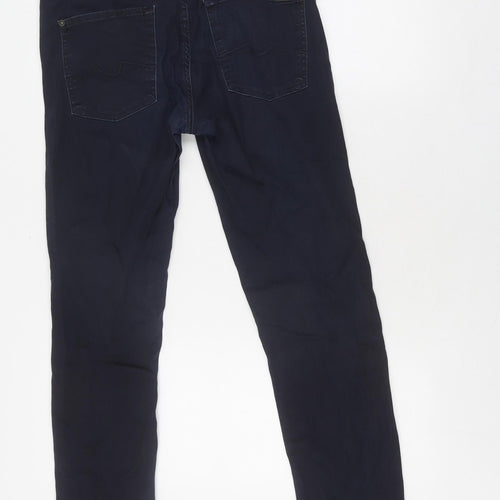 7 For All Mankind Women's Blue Straight Jeans