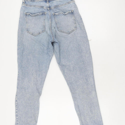 New Look Women's Blue Mom Jeans Size 8 Distressed
