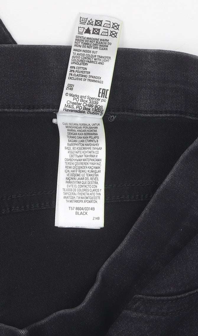 Marks and Spencer Women's Black Jeggings Size 14 Regular