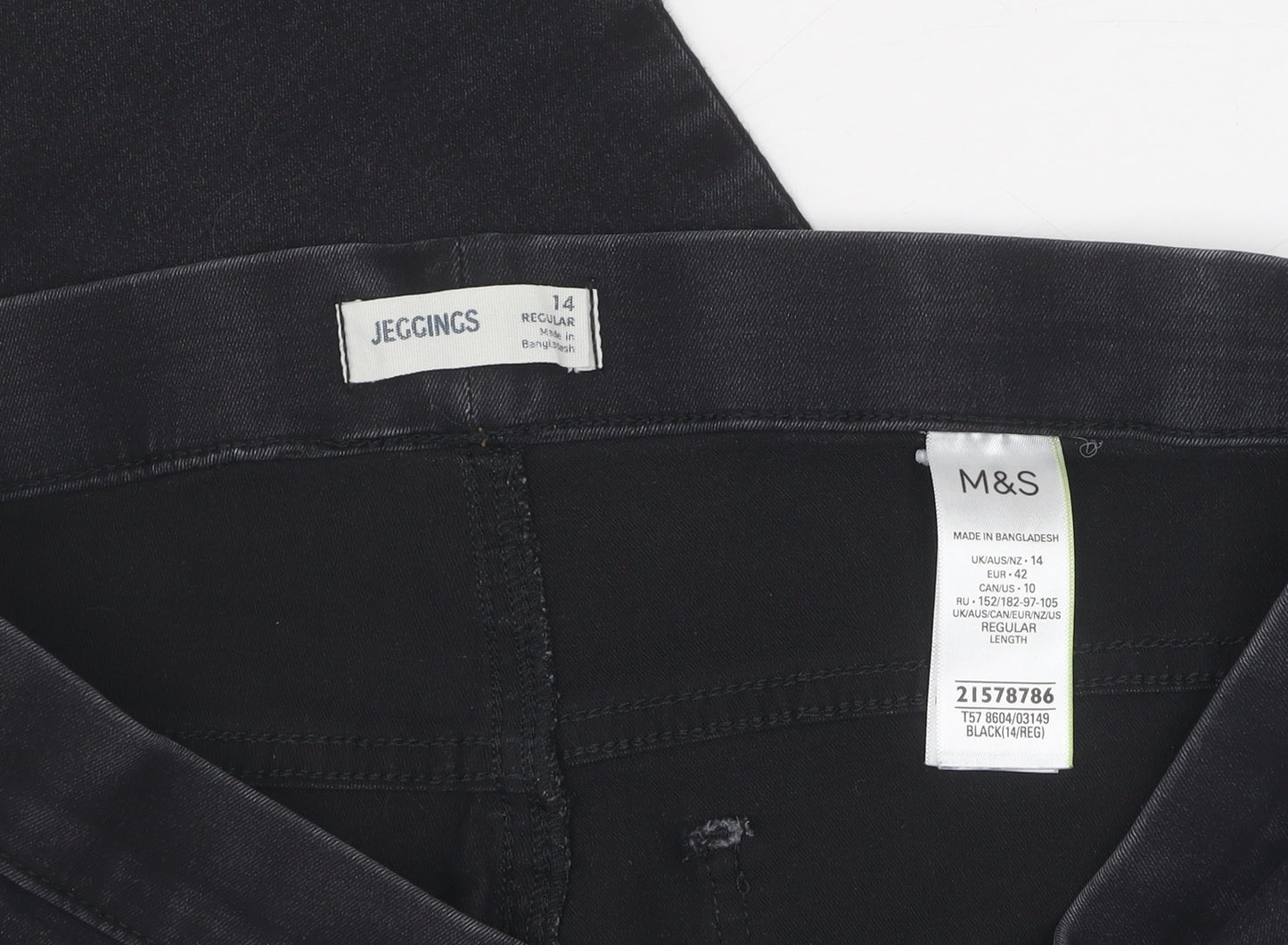 Marks and Spencer Women's Black Jeggings Size 14 Regular