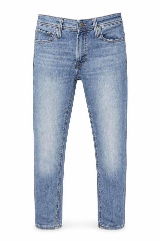 Front view of Jack & Jones boys’ blue skinny jeans 16 plus