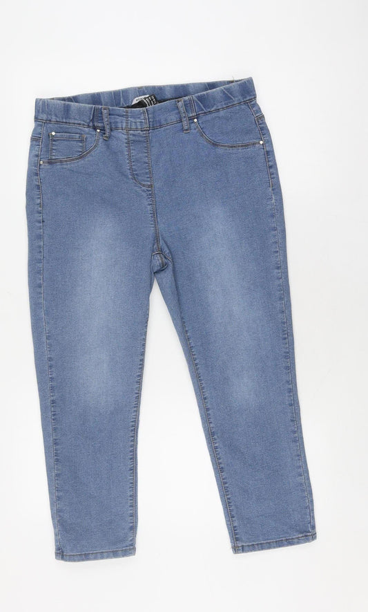 Roman Originals Women's Blue Skinny Jeans Size 14