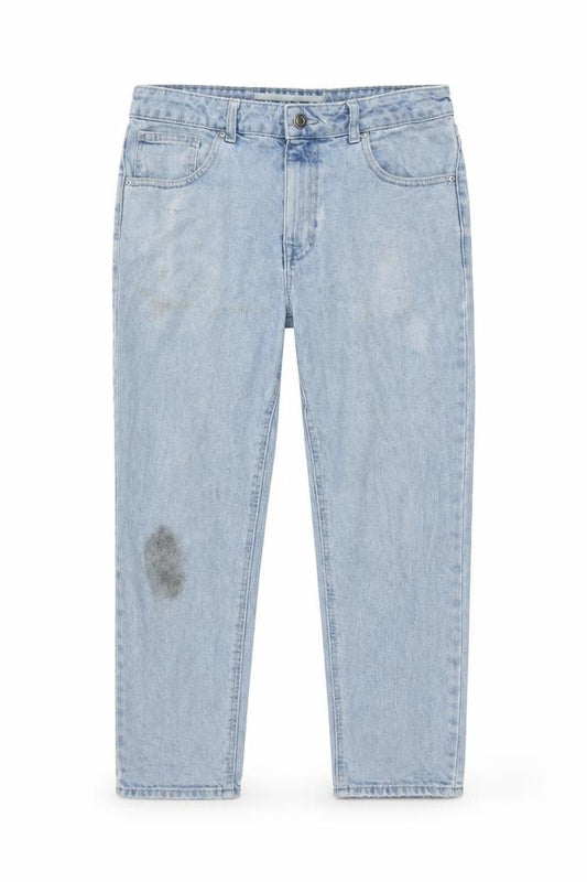 Front view of ASOS DESIGN Women's Blue Boyfriend Jeans L
