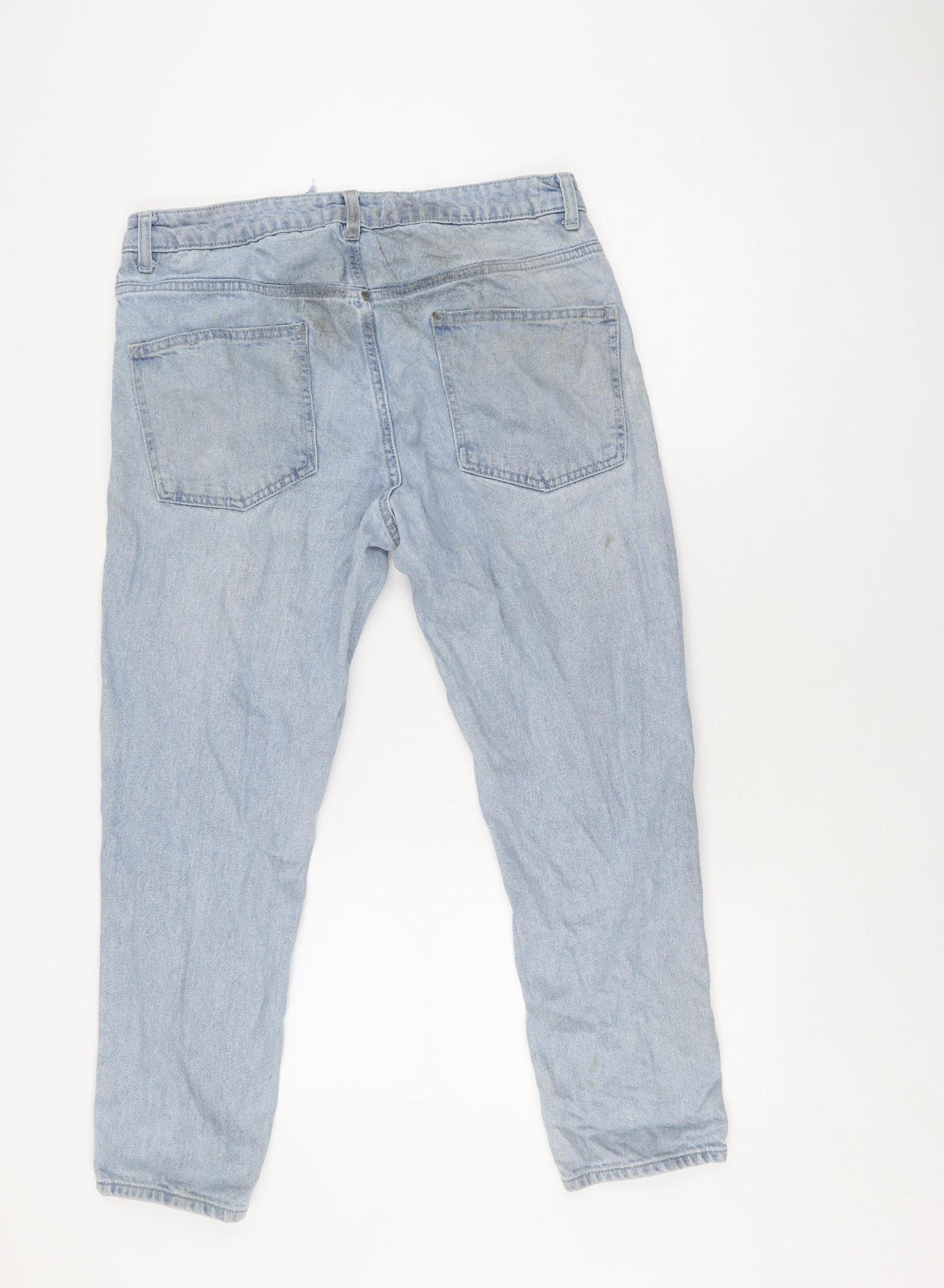 ASOS DESIGN Women's Blue Boyfriend Jeans L