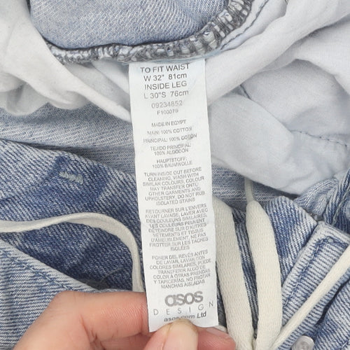 ASOS DESIGN Women's Blue Boyfriend Jeans L