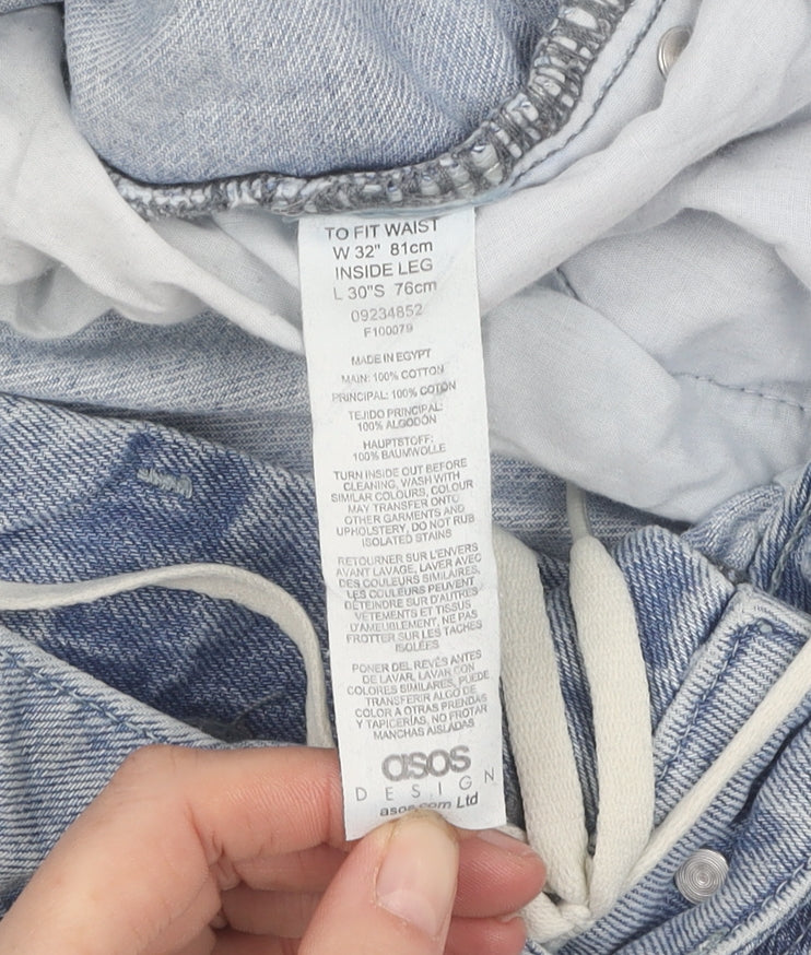ASOS DESIGN Women's Blue Boyfriend Jeans L