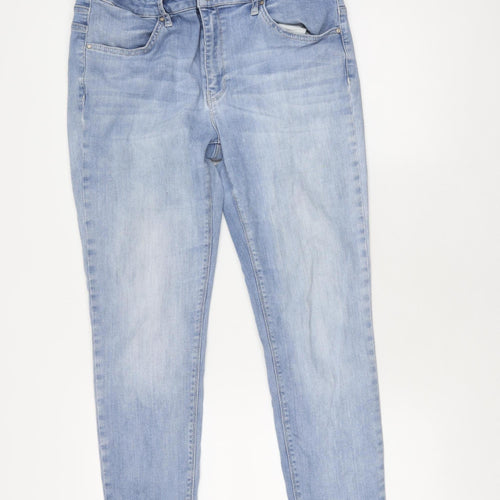 Raffaello Rossi Blue Skinny Distressed Jeans Size 18