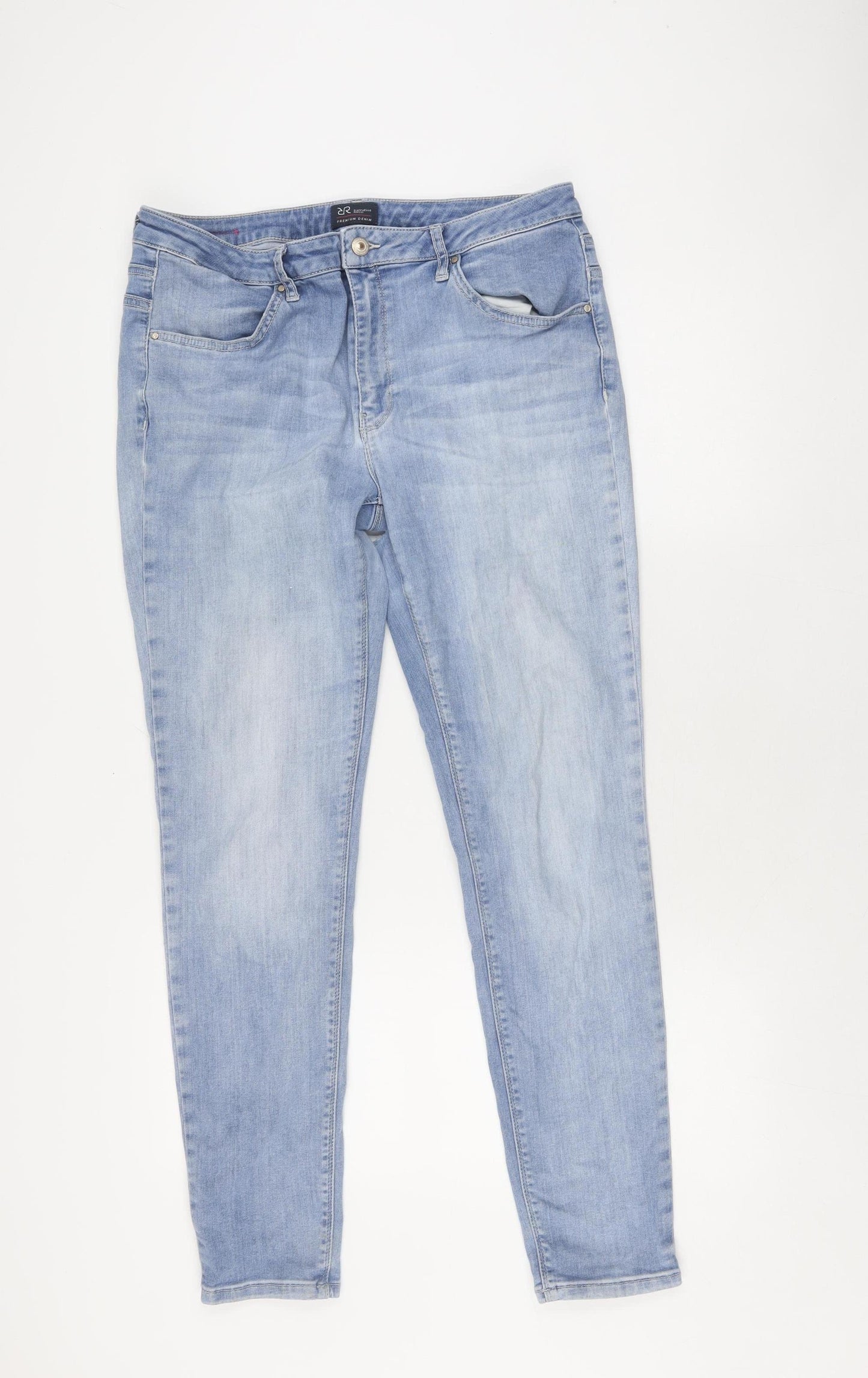 Raffaello Rossi Blue Skinny Distressed Jeans Size 18