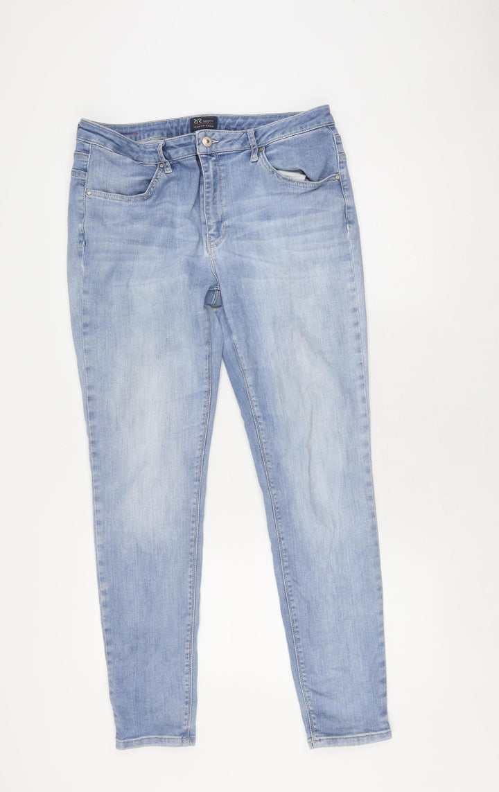 Raffaello Rossi Blue Skinny Distressed Jeans Size 18