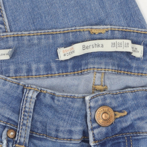 Bershka Girls Blue Skinny Ripped Jeans Size 10