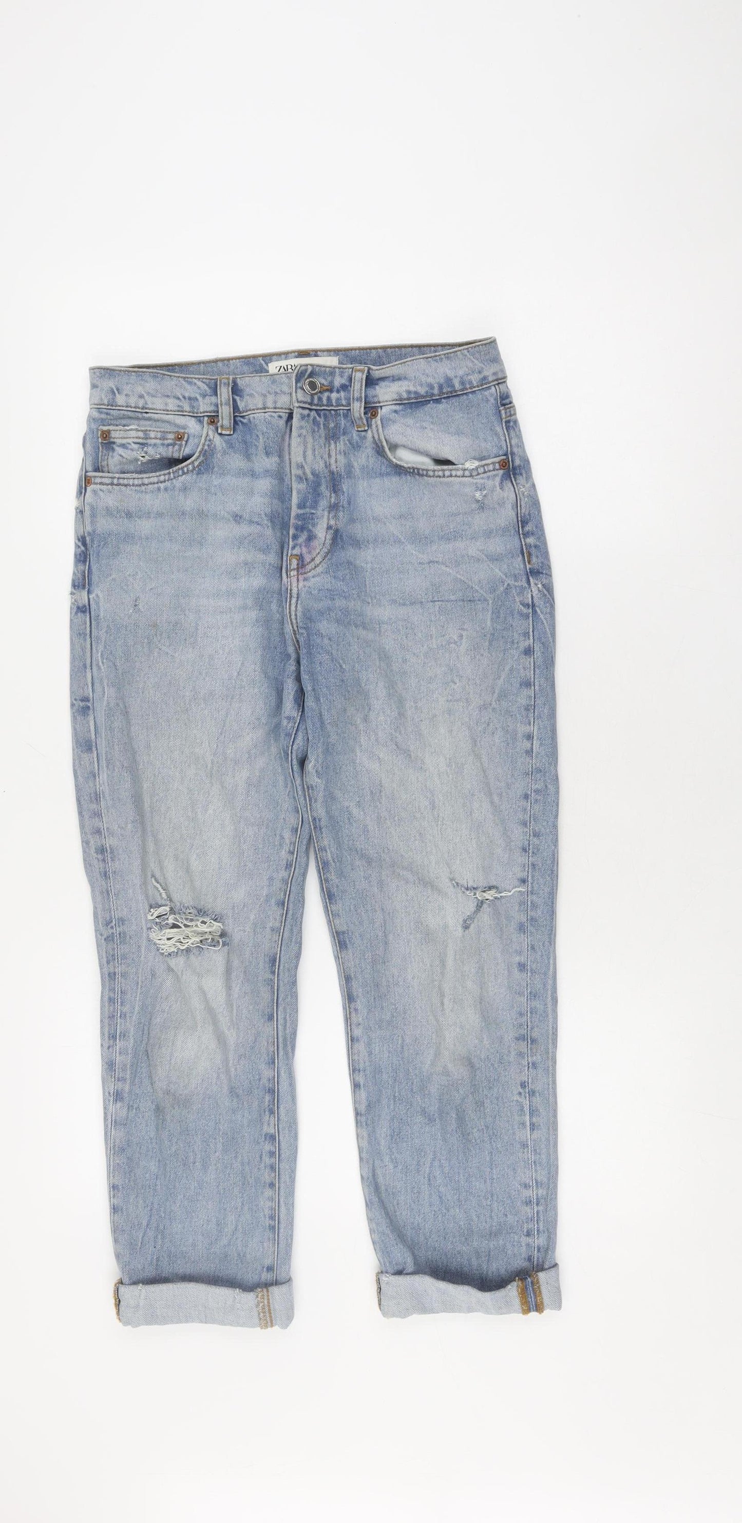 Zara Women’s Blue Boyfriend Jeans Size 8