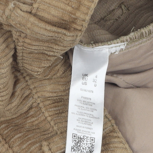 ASOS Women's Brown Corduroy Chino Trousers Size 4
