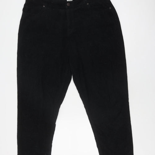 Lucy & Yak Unisex Black Corduroy Trousers Size 36