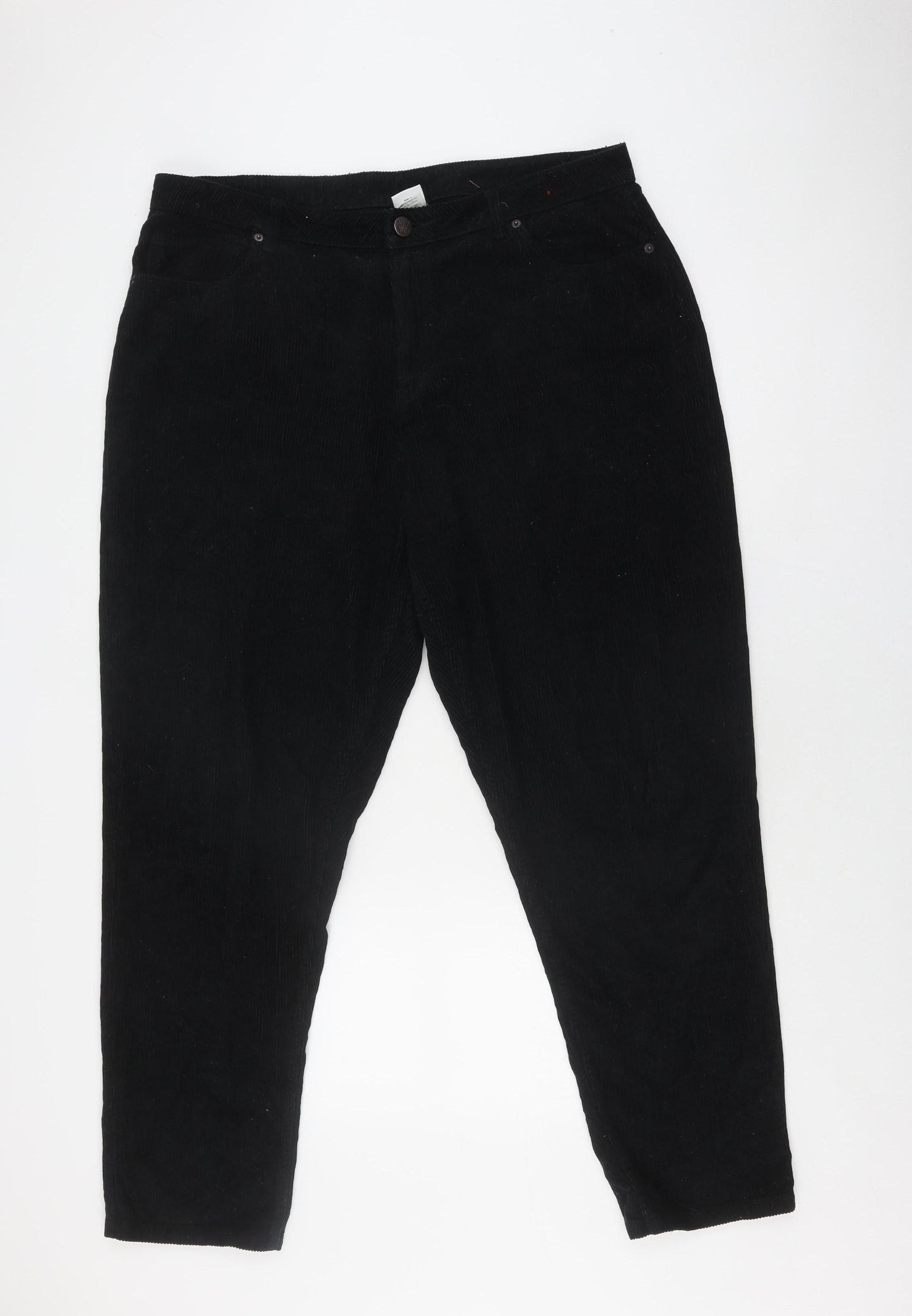 Lucy & Yak Unisex Black Corduroy Trousers Size 36