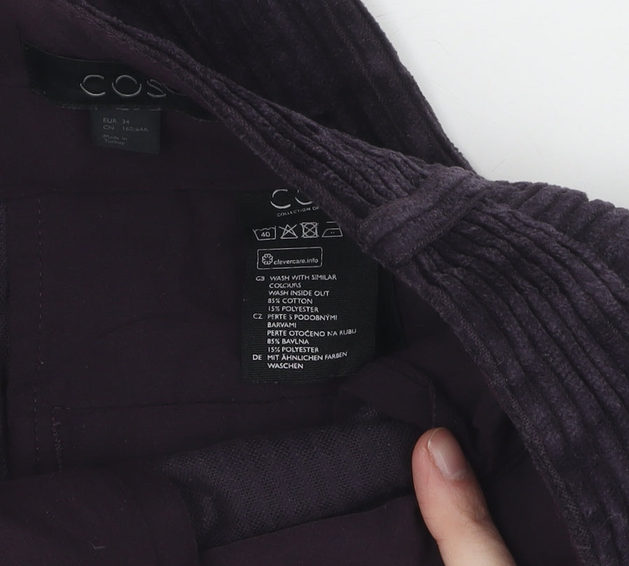 Cos Women's Black Corduroy Trousers - Size 12