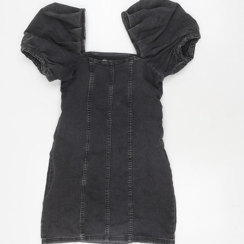 H&M Women's Black Short Shift Dress UK 8 Casual