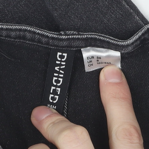 H&M Women's Black Short Shift Dress UK 8 Casual