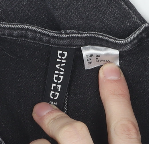 H&M Women's Black Short Shift Dress UK 8 Casual