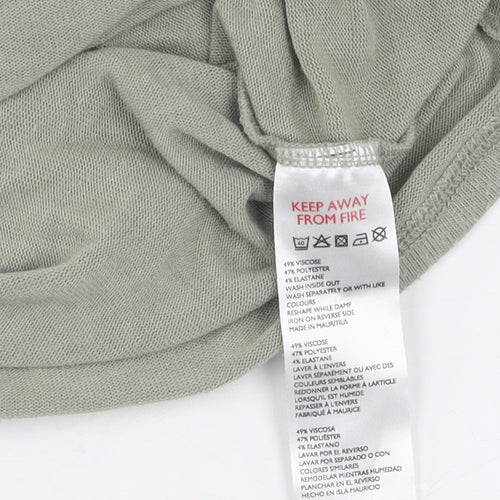 Urban Outfitters Women's Green Cropped Mock Neck Top S