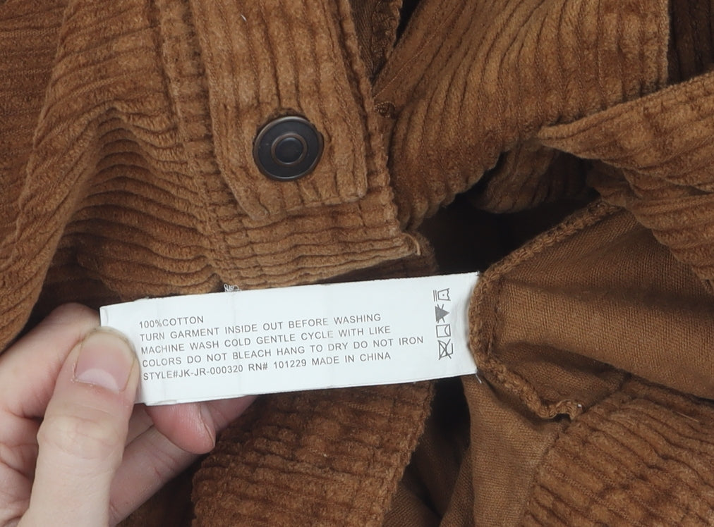 1 Sunset Lane Women's Brown Corduroy Jacket M