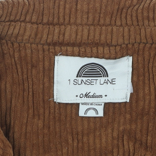 1 Sunset Lane Women's Brown Corduroy Jacket M