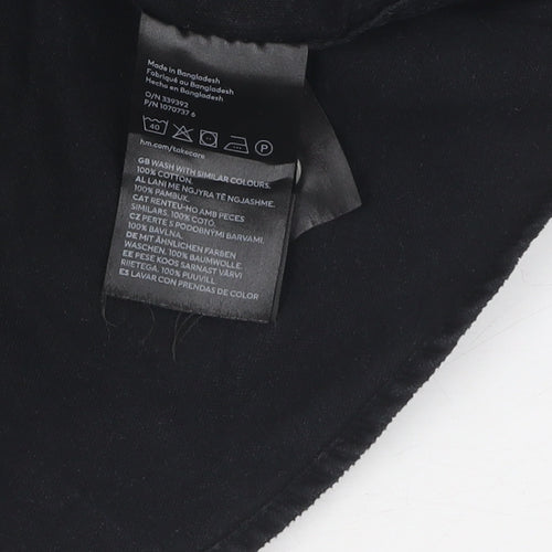 H&M Men's Black Regular Fit Button-Up Shirt M